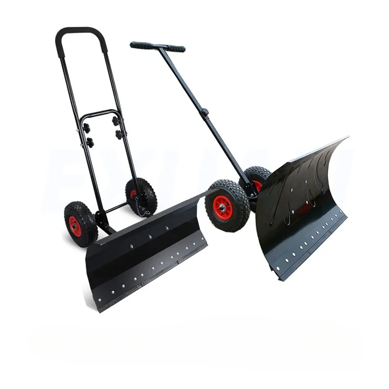 Wheeled Hand Push Snow Removal Shovel Large Snow Removal Tool Vehicle Snow Removal Artifact  Machine Ice Scraper