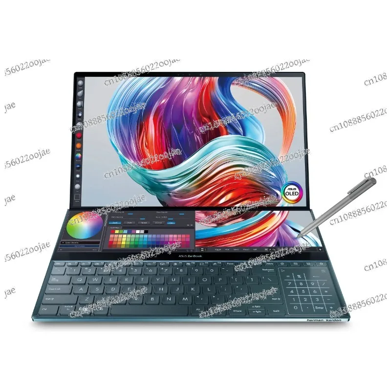 

New -ZenBook Pro Duo Laptop, UX581, 15.6, 4K, UHD, NanoEdge Touch Display, Core i9-10980HK, 64GB RAM, 1TB SSD, 100%