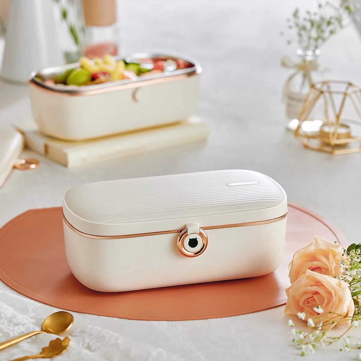 900ml Electric Lunch Box Stainless Steel Food Warmer