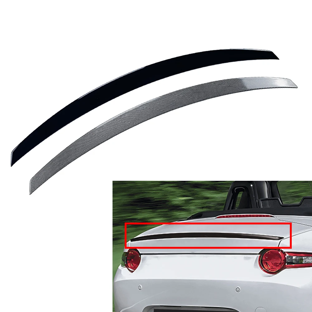 1Pcs Tail Wing Rear Trunk Spoiler Lip Splitter Trim ABS Plastic For Mazda MX-5 MX5 Miata ND 2016-2024