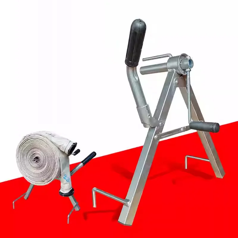 Manual Fire Hose Reel Portable Irrigation Hose Reel Agricultural Water Hose Reel Stand Dual-Bearing Foldable