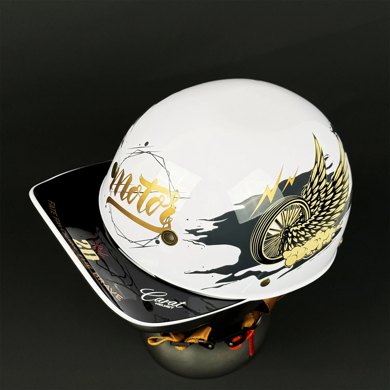 RW03 Electric Helmet Baseball Cap Universal Half Helmet Personality Four Seasons Lightweight Breathable Helmet Retro Cock Helmet