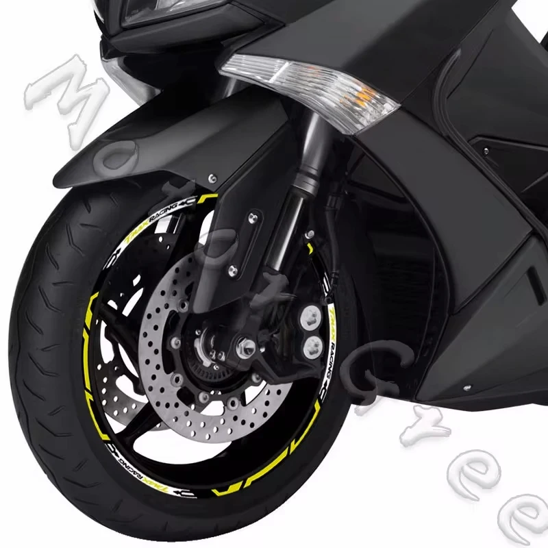 

Pegatinas reflectantes para ruedas TMAX530 500, calcomanías para cubo de rueda, sorios de cinta adhesiva impermeables y solares