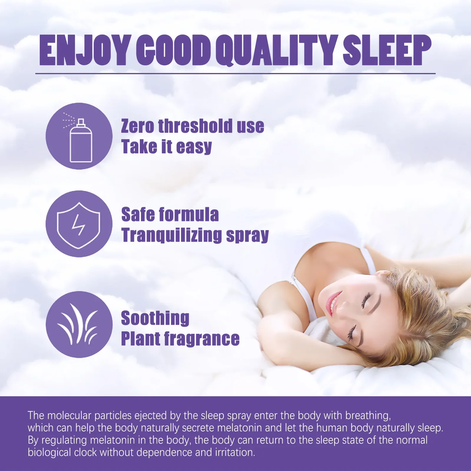 Soothe Sleeps Deep Enjoyable Sleep Sleep Spray Insomnia Essential Oil Lavender Pillow Insomnia Therapy Sleep Aids Spray пластырь