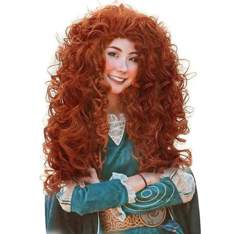 Anime cosplay princess cos wig orange noodle curl long curly hair