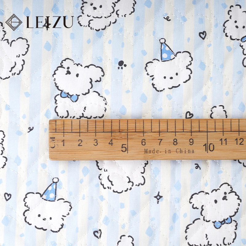 0.5/1/2 Yards Cartoon Printed Quilted Cotton Fabric Star Moon for Quilted Autumn Winter Jacket Coat Bag Jacket Clothing Sewing