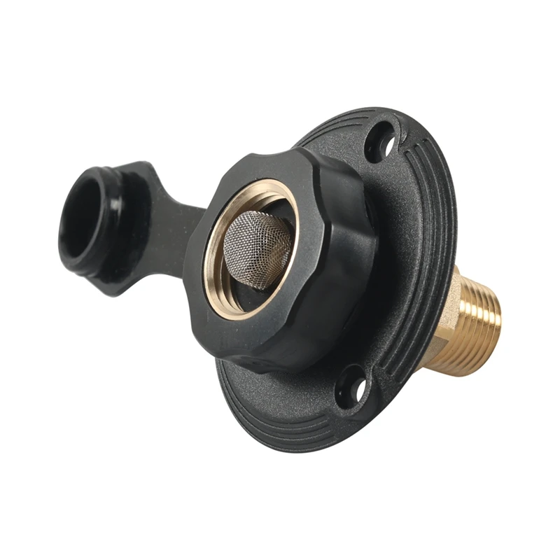 RV Water Inlet Connection City Water Fill Inlet Flange Brass With Check Valve RV Water Hose Connector