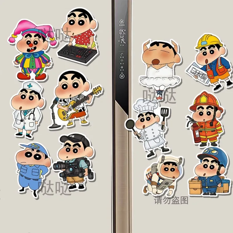 Anime Crayon Shin chan Crossdressing Magnetische Koelkast Sticker Hoge Schoonheid Gift Creatieve Decoratie Geen Spoor Magnetisch