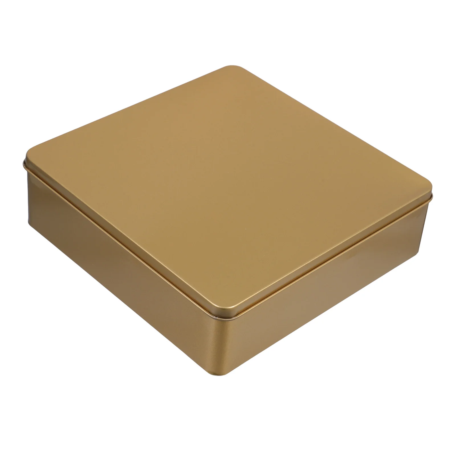 صندوق تخزين الحلوى المربع الفارغ، مادة صفيح قابلة لإعادة الاستخدام، صندوق حلوى الحلوى المزخرف، علبة من القصدير مع غطاء