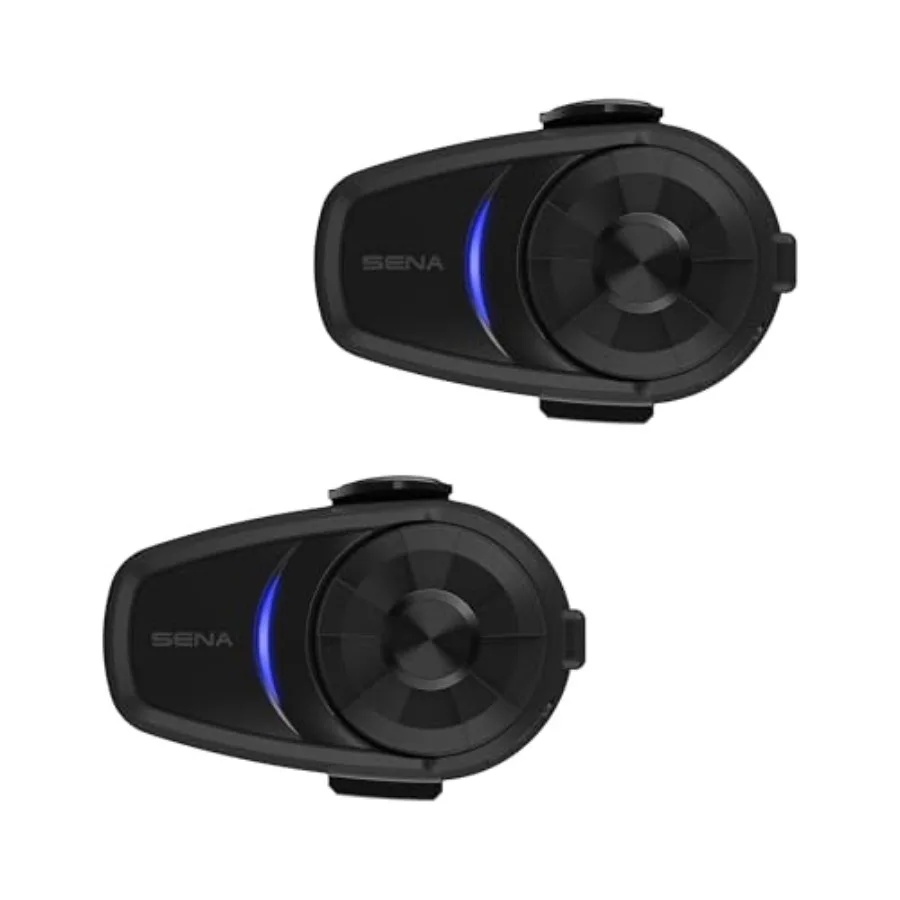 

Motorcycle Bluetooth headset communication system for riding ABS plastic black 10-second quick pairing and dual-pack intercom