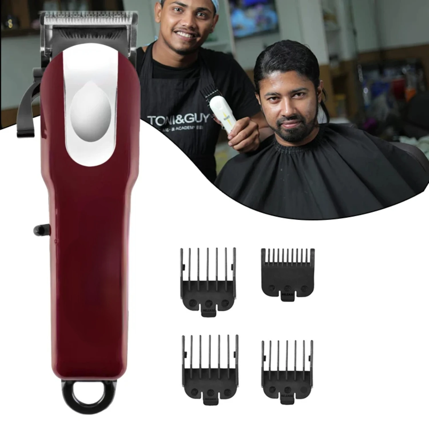 New Professional Rechargeable Cordless Precision Hair Trimmer for Men, High-Quality Beard Grooming Tool, Wireless Hair Cutting M