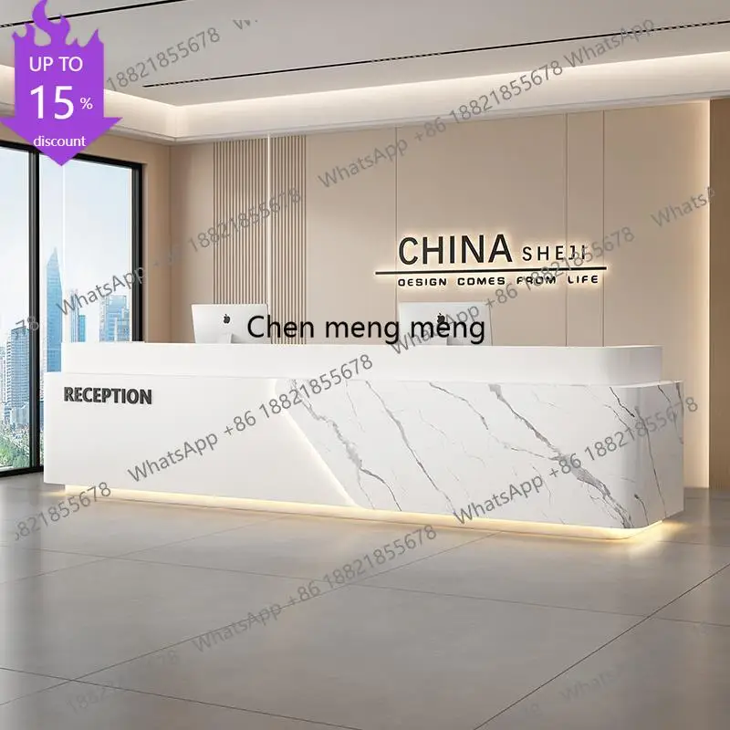 G153 Minimal Commericial Reception Desks Industrial Commericial Business Elegant Reception Desks Service Promotion Bureau Furnit