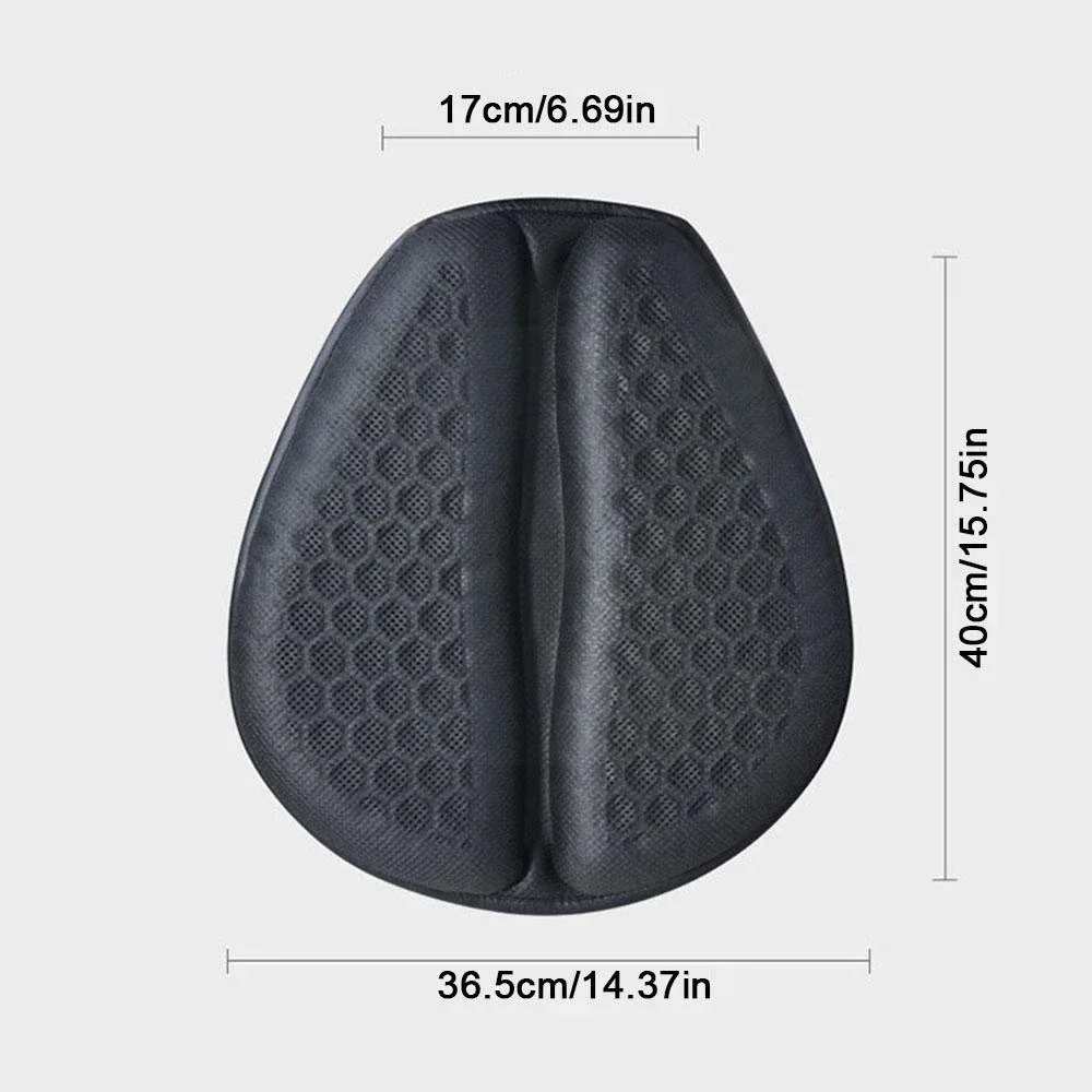 Coussin de Siège 3D en Nid d'Abeille pour Moto, Accessoire Confortable et Respirant, Absorption des Chocs pour Longs Sorties