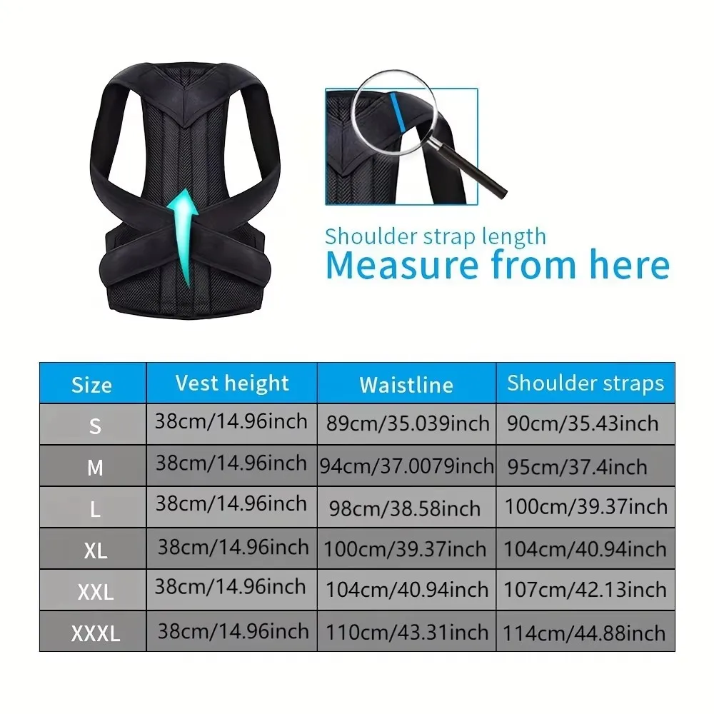 Back Posture Corrector Brace Shoulder Support Belt Upper and Lower Back Pain Relief Improve Spine Clavicle Brace Posture Vest gallery 5