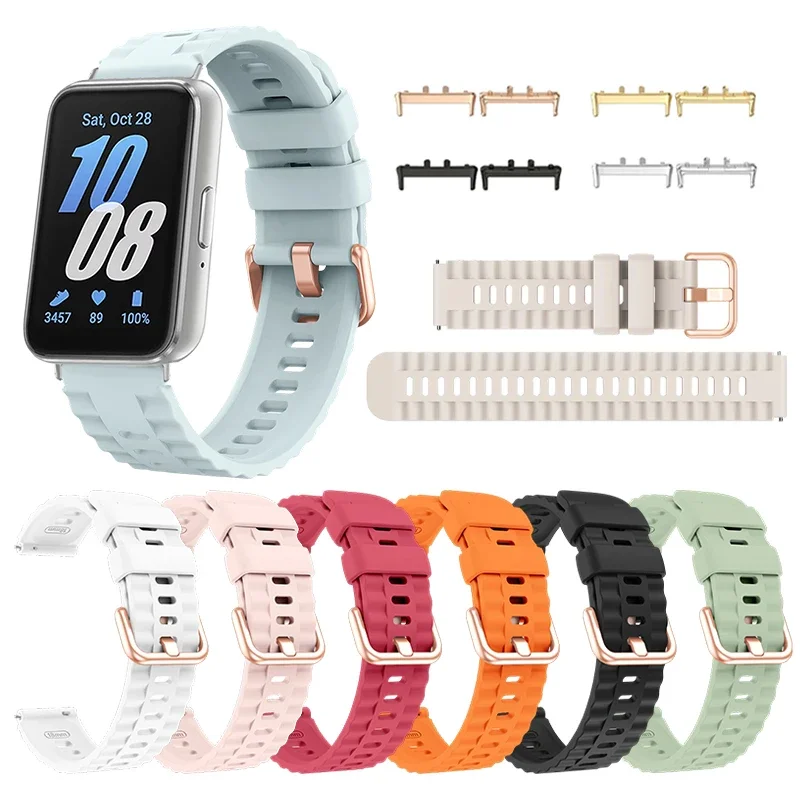 

Цветной ремешок 18 мм, совместимый с Samsung Galaxy Watch Fit3, дышащий силиконовый браслет для Samsung Galaxy Watch Fit3