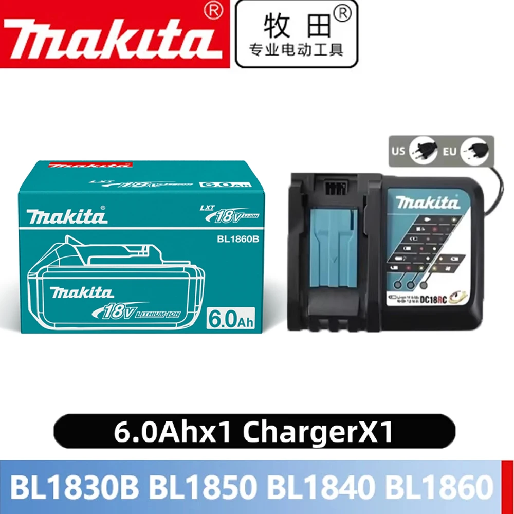 Echte 6AH makita BL1860 18V Batterij Elektrisch gereedschap Li-ion Vervanging LXT BL1850 BL1840 voor 18V Schroevendraaier met BMS
