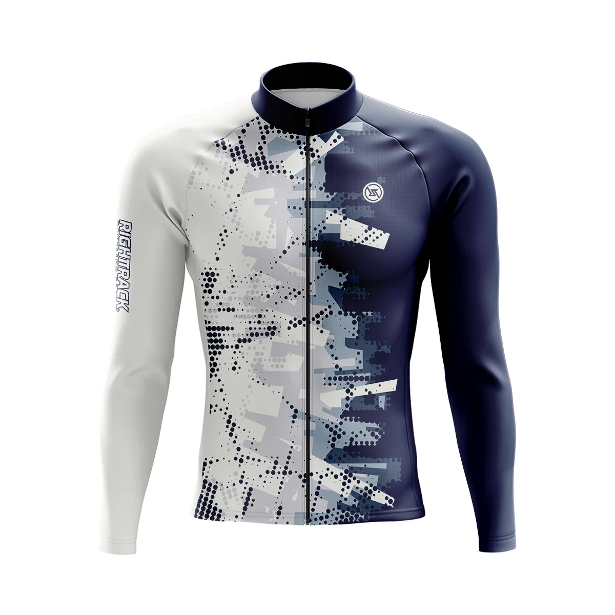 Winter Cycling Jersey Men's Long Sleeve Camo Cycle Clothes Spring & Autumn Mesh/Fleece Thermal RIGHTTRACK Top MTB Bike Clothing