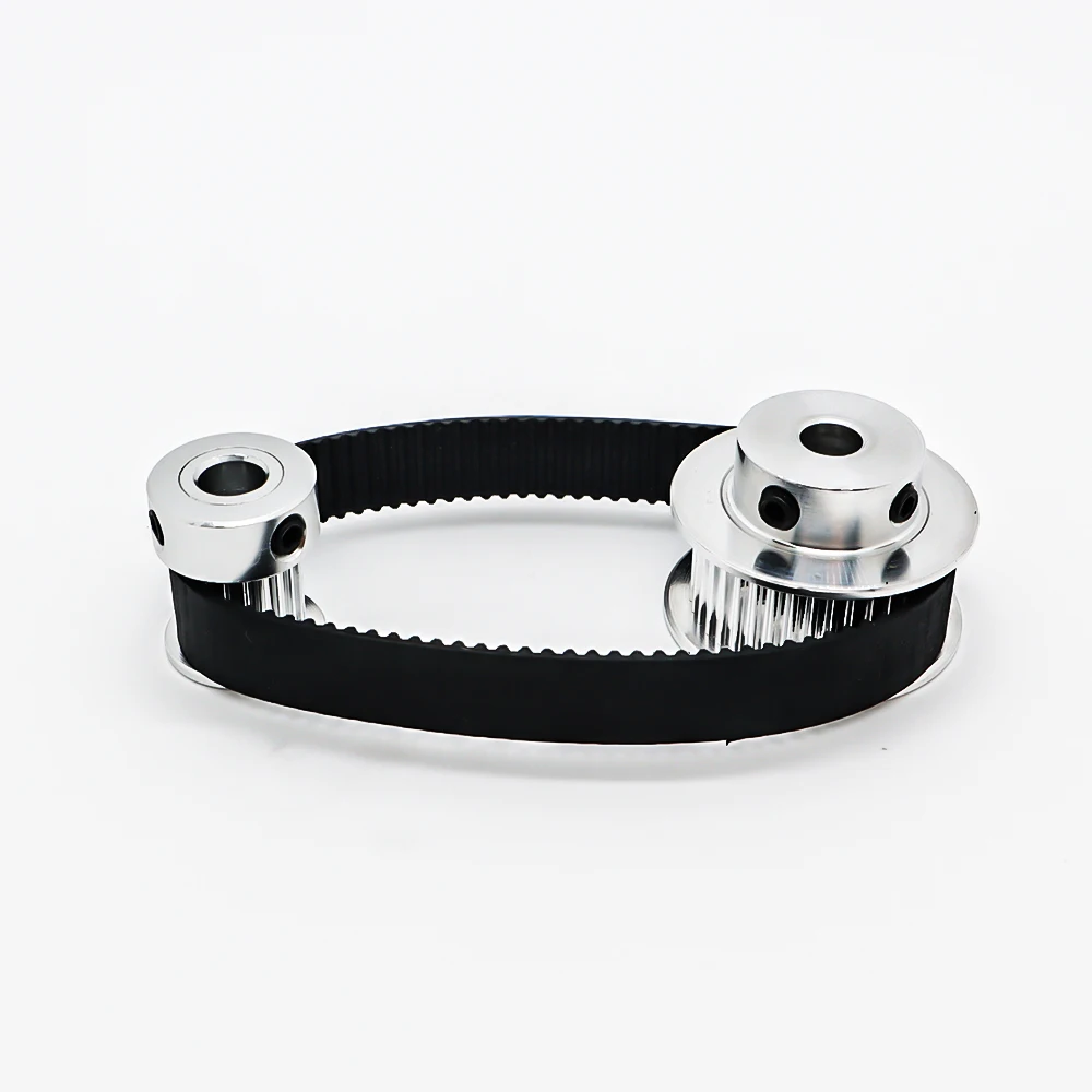 12T 48T 2GT Belt Pulley Set Belt Width 10mm Reduction 4:1 12Teeth 48Teeth 2GT Pulley Kit Timing Pulley GT2 Synchronous Wheel Set
