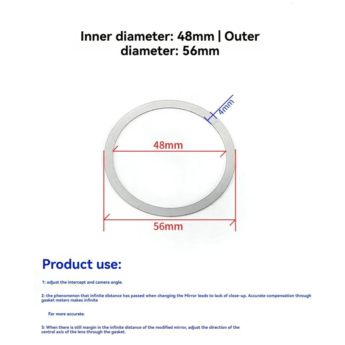 N18R Flanges 0.1-1MM Multiple Specifications Stainless Steel Flange Gasket Camera Photography Astronomy Telescope Part M48