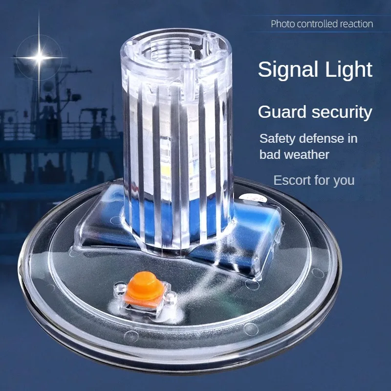 Solar Powered 3 Colors(R/W/B) Warning LED Flashing Light Waterproof 3 Dimmers Explosion-proof Ship Navigation Beacon Signal Lamp