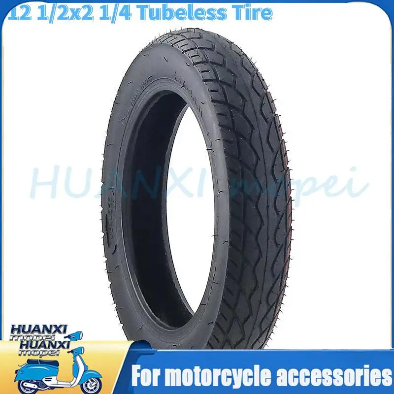 

12 Inch Tubeless Tyre 12 1/2x2 1/4 (57-203) Vacuum Tire Compatible With for Bicycle And Folding Bike