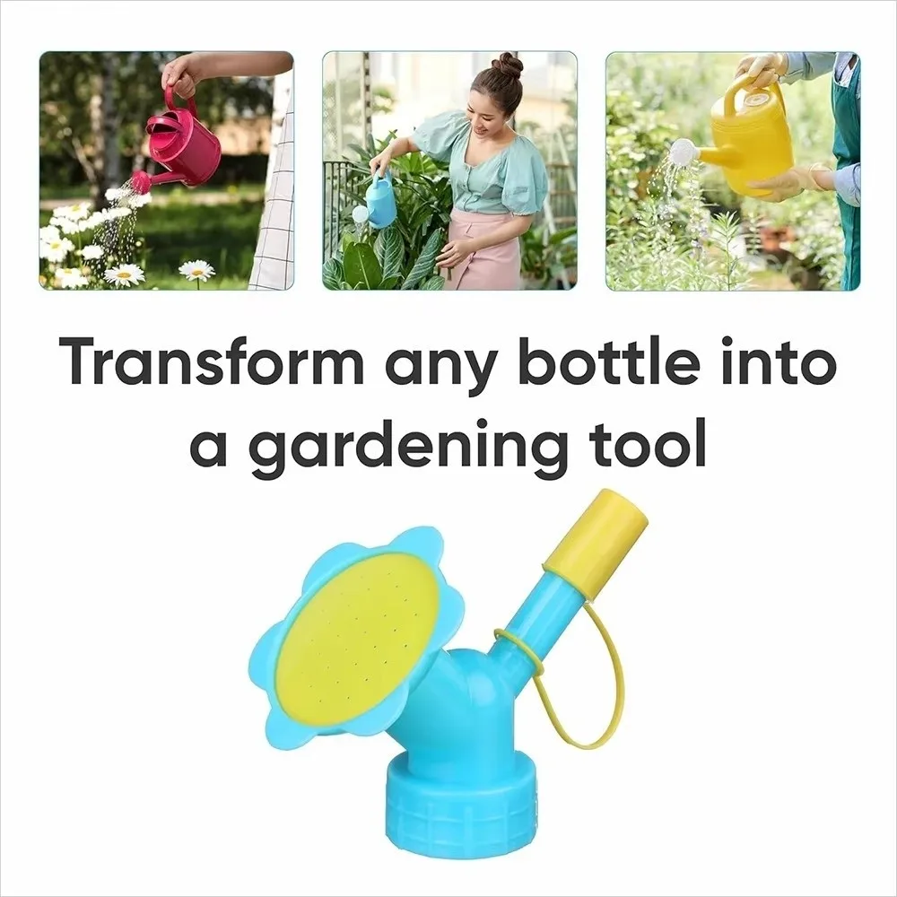 DIY 2 In 1 Bottle Cap Sprinker Double Head Plastic Water Sprinkler Automatic Watering Flower Waterers Home Garden Plant