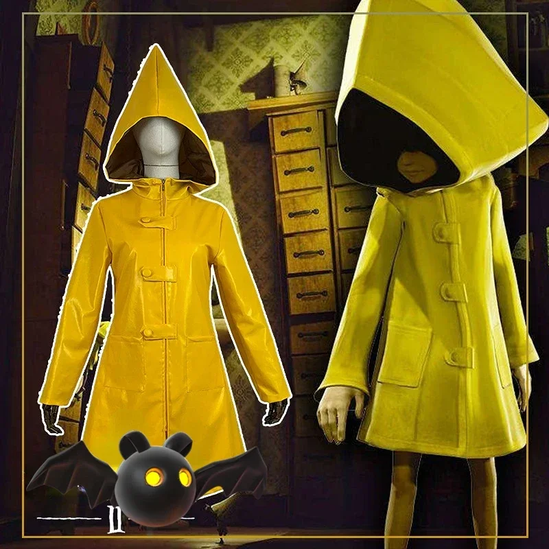 Veste Little Nightmares Cospaly pour enfants, Costume d'Halloween, Vêtements de fête de carnaval unisexes, Six manteaux Anime, Little Nightmare Hungry