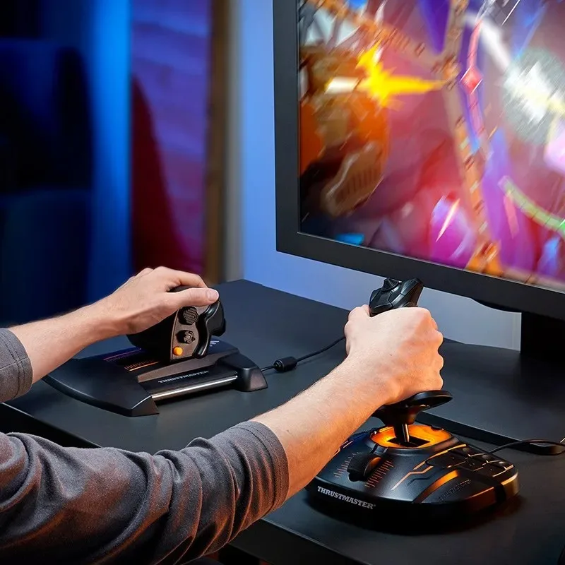 【Best-selling】Thrustmaster T16000M FCS Joystick USB, PC (Windows 10, 8, 7, Vista) Compatible T16000M FCS Dual Hand Joystick