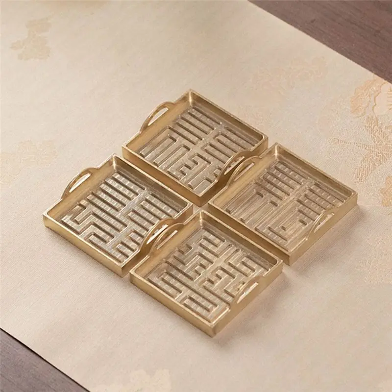 AEE6-Incense Stamp Tool Square Double Ear Incense Stamp Model Incense Burner Tea Room Office Temple Ornaments