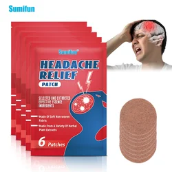 6/18/30Pcs Sumifun Relieve Headache Patch Treatment Migraine Neuralgia Sticker Head Dizziness Herbal Massage Health Care Plaster