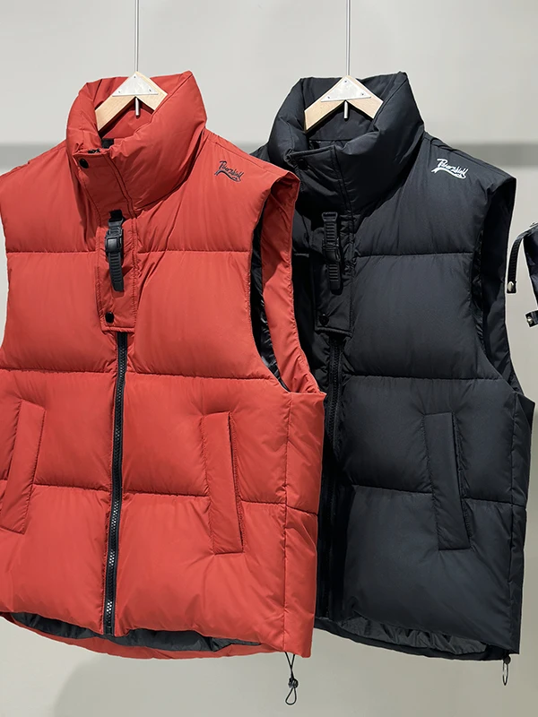 

Мужской утепленный жилет больших размеров, красный, для осени и зимы, утепленная верхняя одежда для полных мужчин, 400 пу, топ