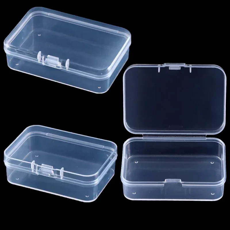 20/30/50PCS Rechteckige Lagerung Box mit Deckel Kleine Container Karte Lernen Liefert Schraube Batterie Transparente Lagerung box – Detail 8