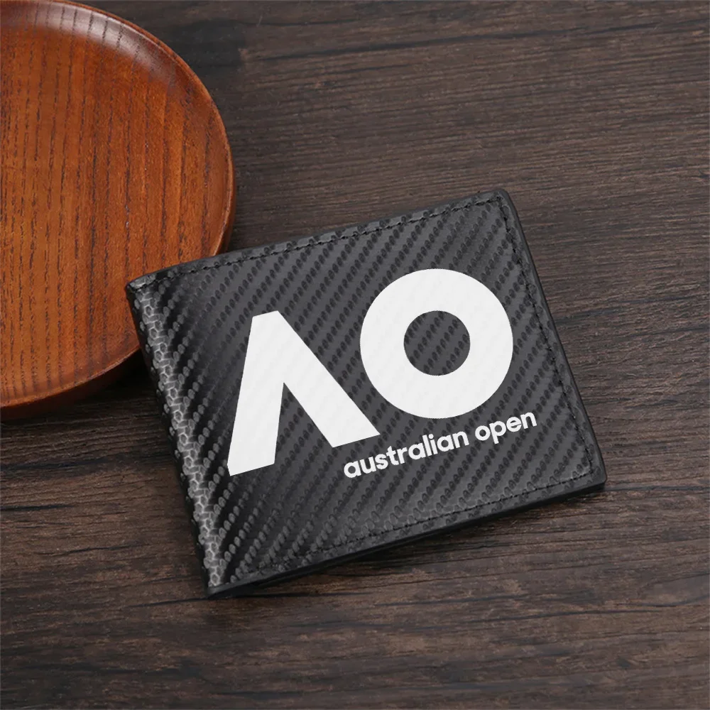 AO logo,white letters,simple style Men's Wallets Simple Business Modern Stylish Printing Design Gifts For Father Boyfriend Chris