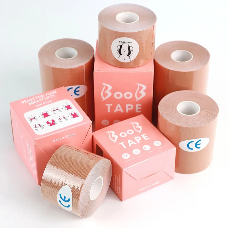 New Hot 5/7.5/10cm Multicolor Boob Tape Breathable Adhesive Sticky Bras for Breast Lift Tape Nipple Pasties Covers Strapless Bra