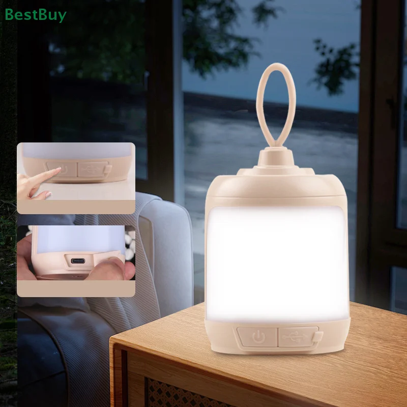 New Mini Outdoor Camping Lamp Atmosphere Lamp USB Charging Led Super Bright Lighting Tent Lamp Portable Table Lamp