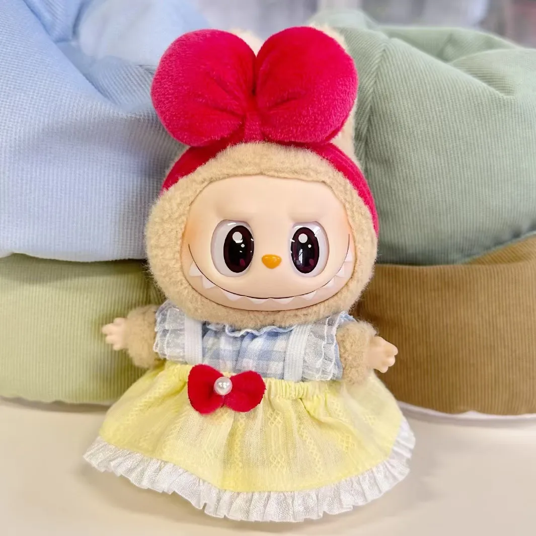 

For 17cm Labubu V2 V1 Cartoon Purple Dress Cute Doll Clothes Outfit Accessories Idol Doll Clothing for Kid Gift for Labubu Ropa