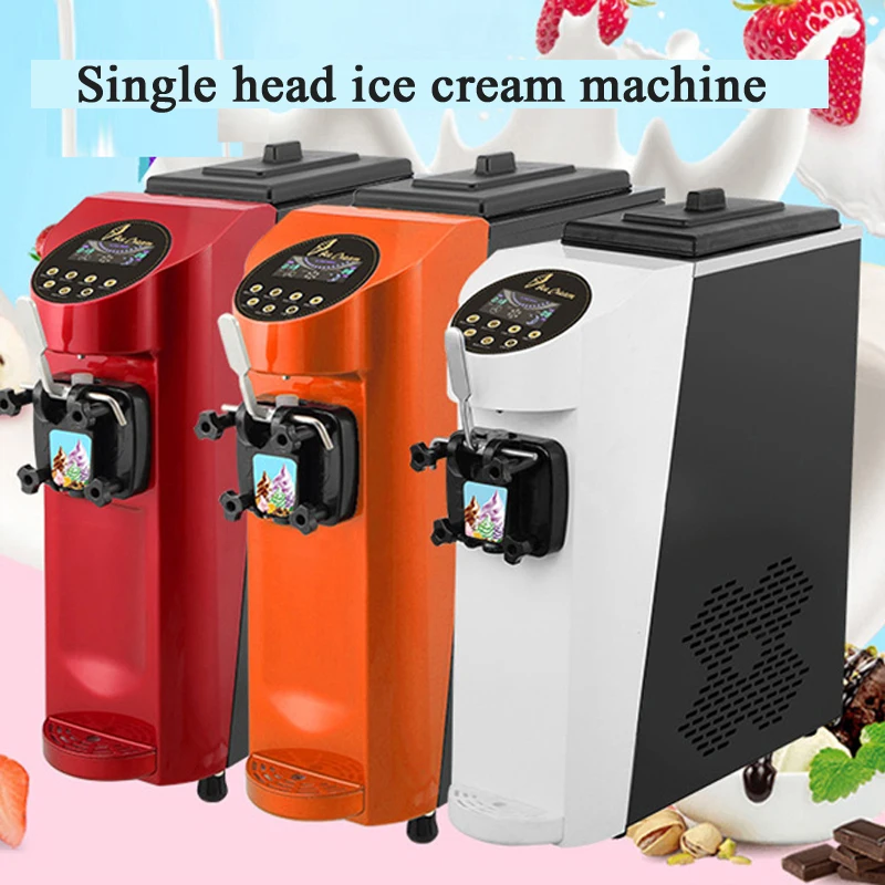 Commercial Ice Cream Machine 1000W Hard Serve Ice Cream Maker With LED Display Screen Auto Shut-Off Timer