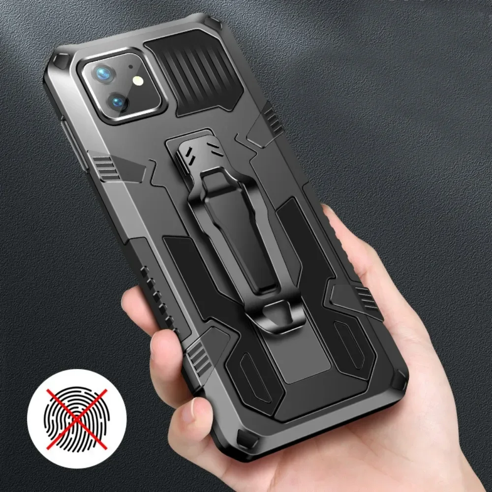 Military Grade Drop Protection Cover for IPhone 16 15 14 ProMAX 13 Mini 12 11 Back Clip Ring Bracket Magnetic Suction Phone Case