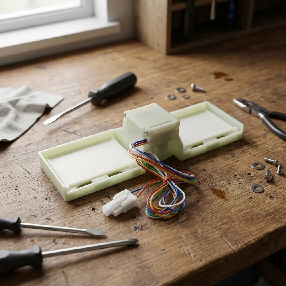 2104120008 Refrigerator Damper Unit with Plastic Housing and Drive Mechanism Built for Low-Temperature Operation
