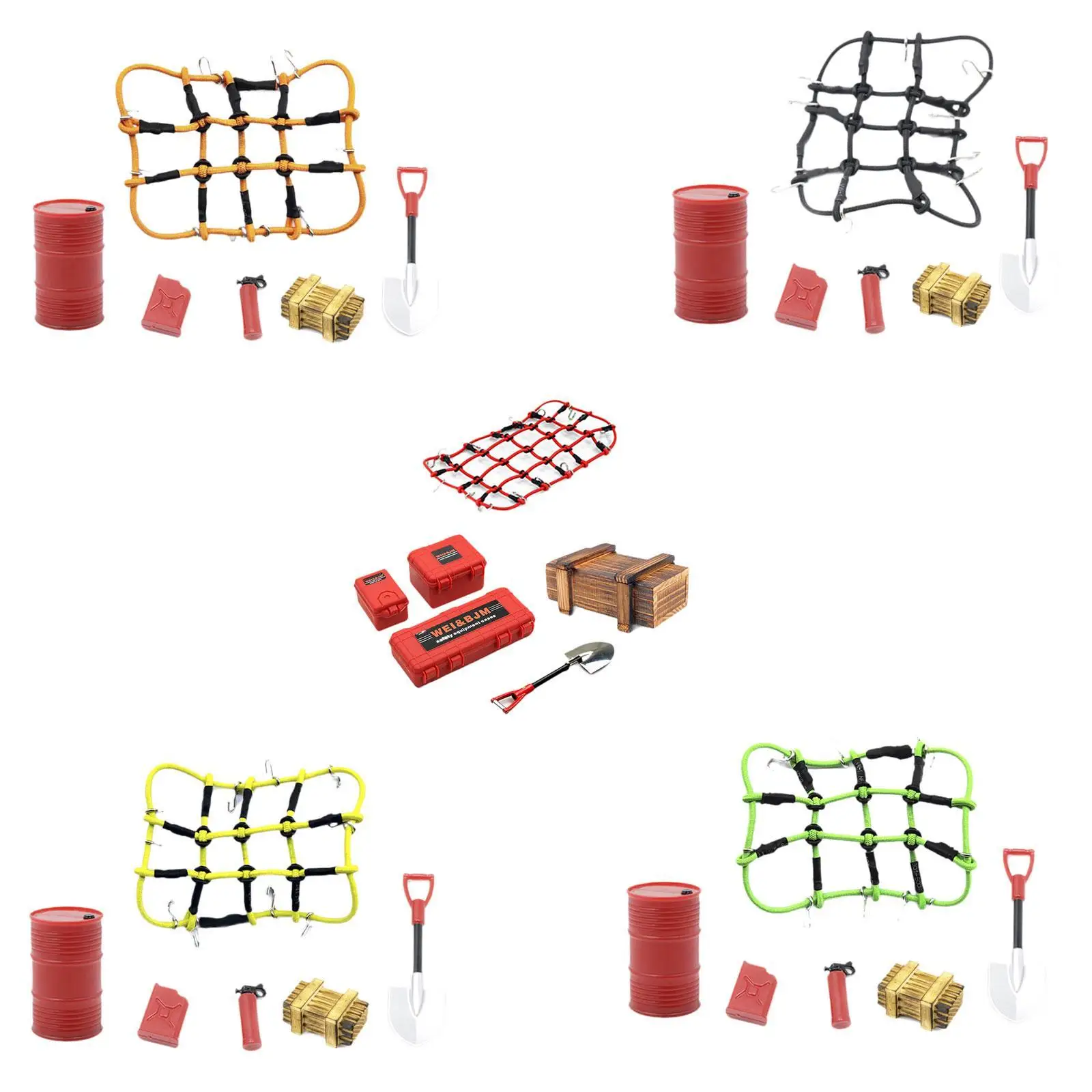 6x Accessorio professionale decorativo per rete portabagagli per decorazione tetto auto RC