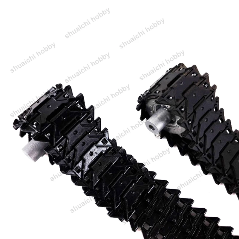 1PCS Model Tank Car Bottom Chassis Plastic/Metal Track Length 73cm/75cm Width 4.1cm Crawler Chain Tire for DIY Excavator Modify