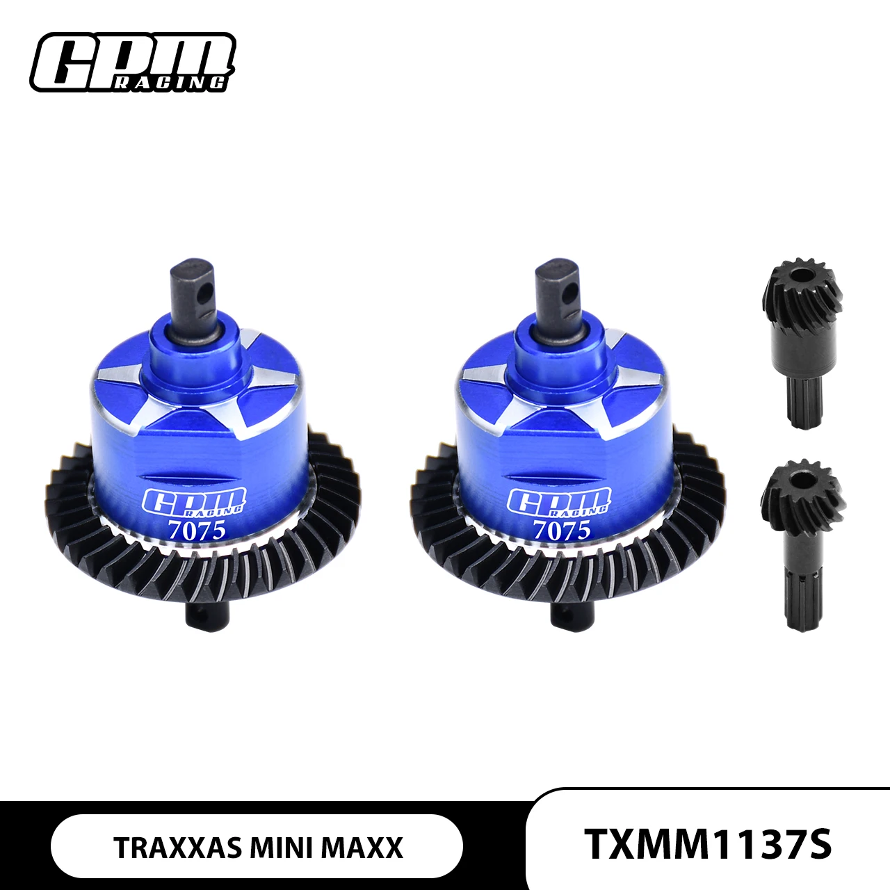 

GPM Carbon Steel + 7075 Alloy F & R Complete Differential For TRAXXA Mini Maxx
