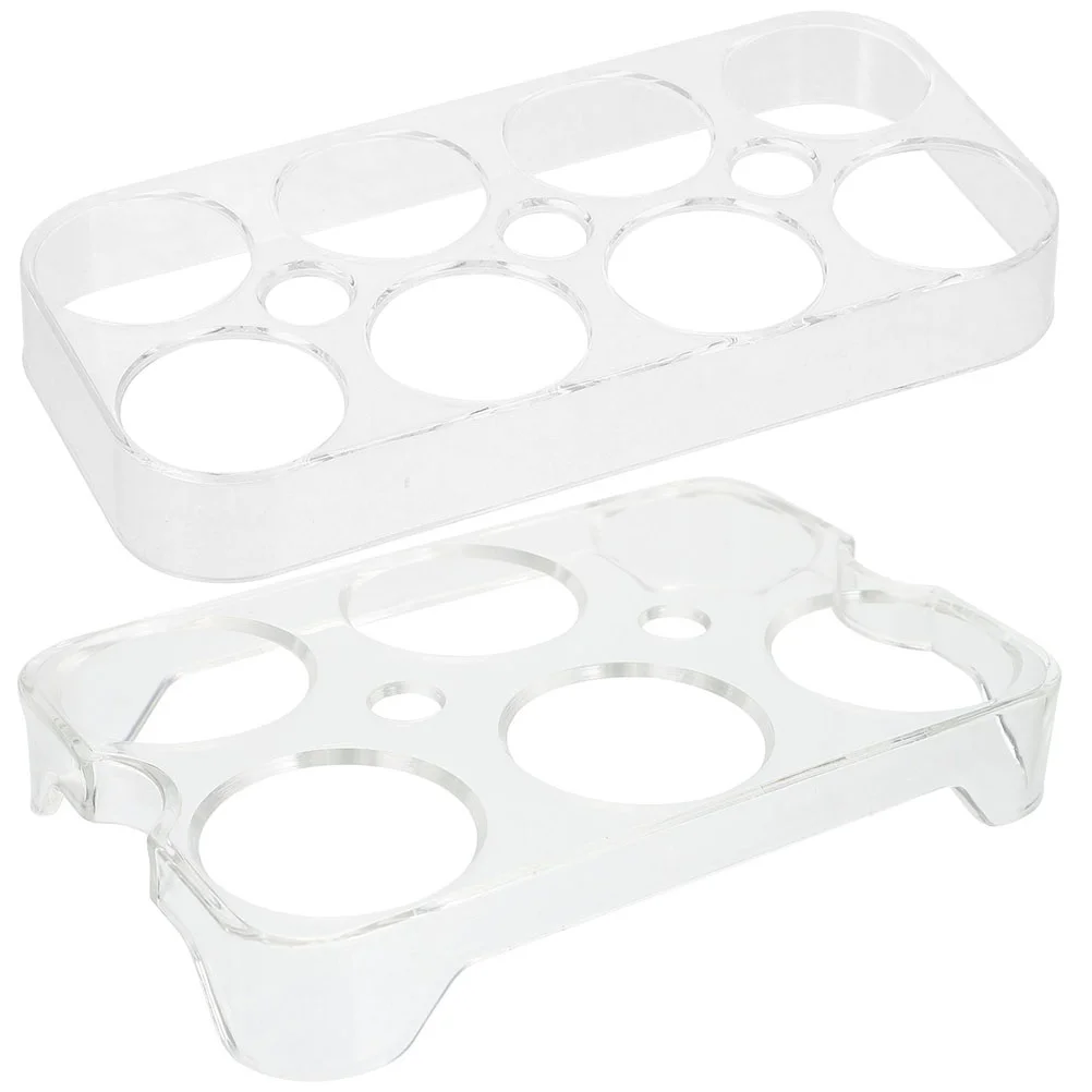2 Pcs Refrigerator Storage Box Holders Fresh Eggs Keeper for Kitchen PP Fridge Container ganizer Multifunctional Universal