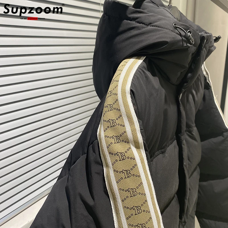 Supzoom 2022 New Arrival Top Fashion Brand Loose Winter Large Letters Patchwork Warm Plaid Padded Coat Casual Down Jacket