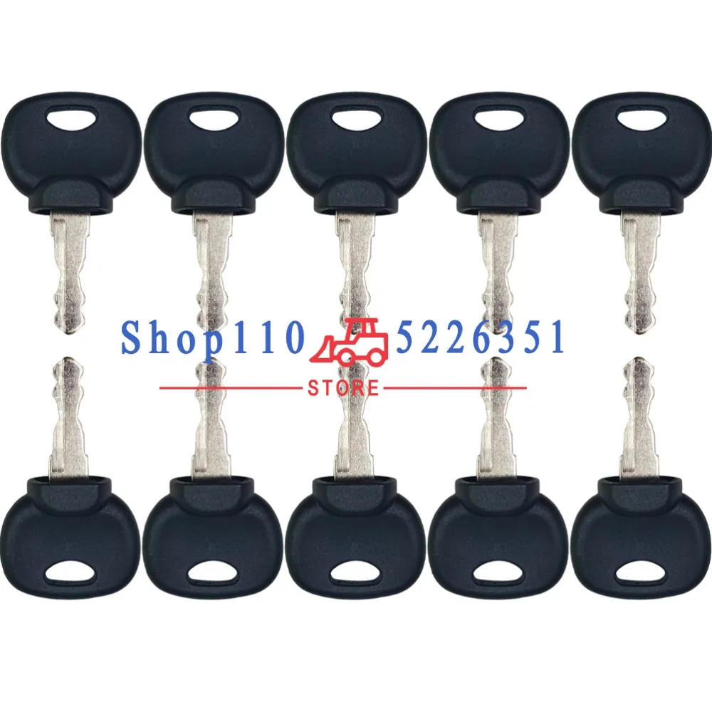 1/5/10 PCS Ignition Key Plant Application Spare 14607 For Jcb JS Bomag Manitou Tractor SPARE 14607 IGNITION KEYS Car Accessories