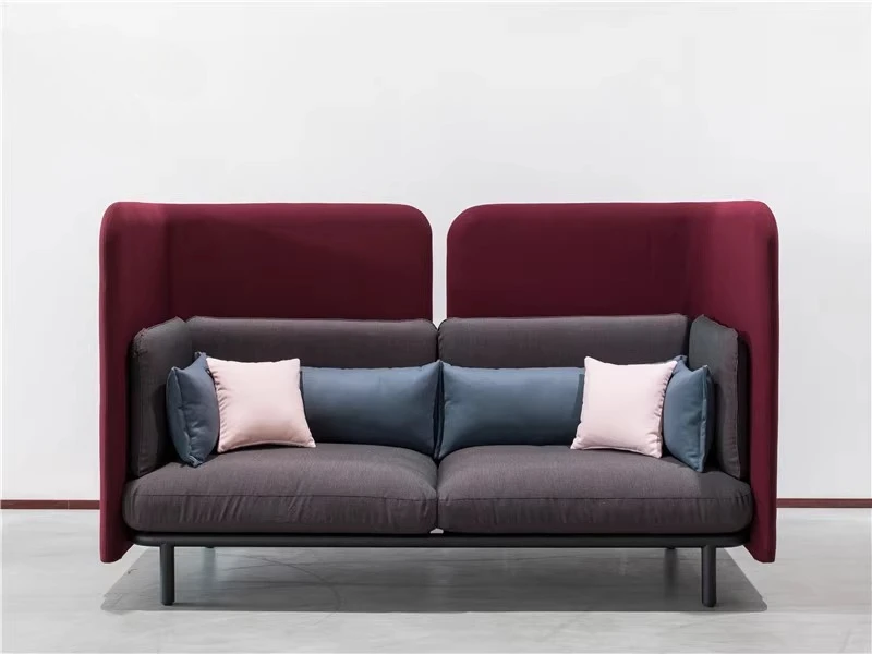 وجبة مقعد بطاقة عالية الظهر على الطراز الشمالي، أريكة ترفيهية للمقهى من الحديد المطاوع على الطراز الصناعي الحديث #1