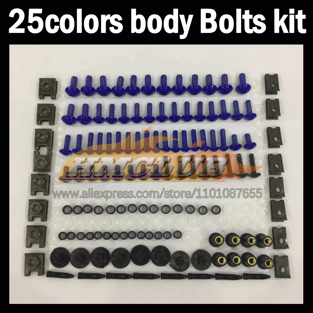 268ps Full Screws Kit Body bolt For KAWASAKI NINJA ZX-11R ZX11 R ZZR1100 ZX11R 90 91 92 1990 1991 1992 Fairing bolts screw NutS