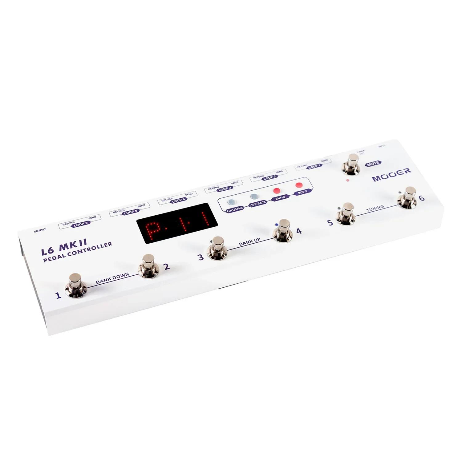 Mooer PCL6-MKII Pedal Controller Loop 6 with Tuning Function - Guitar Performance Tool