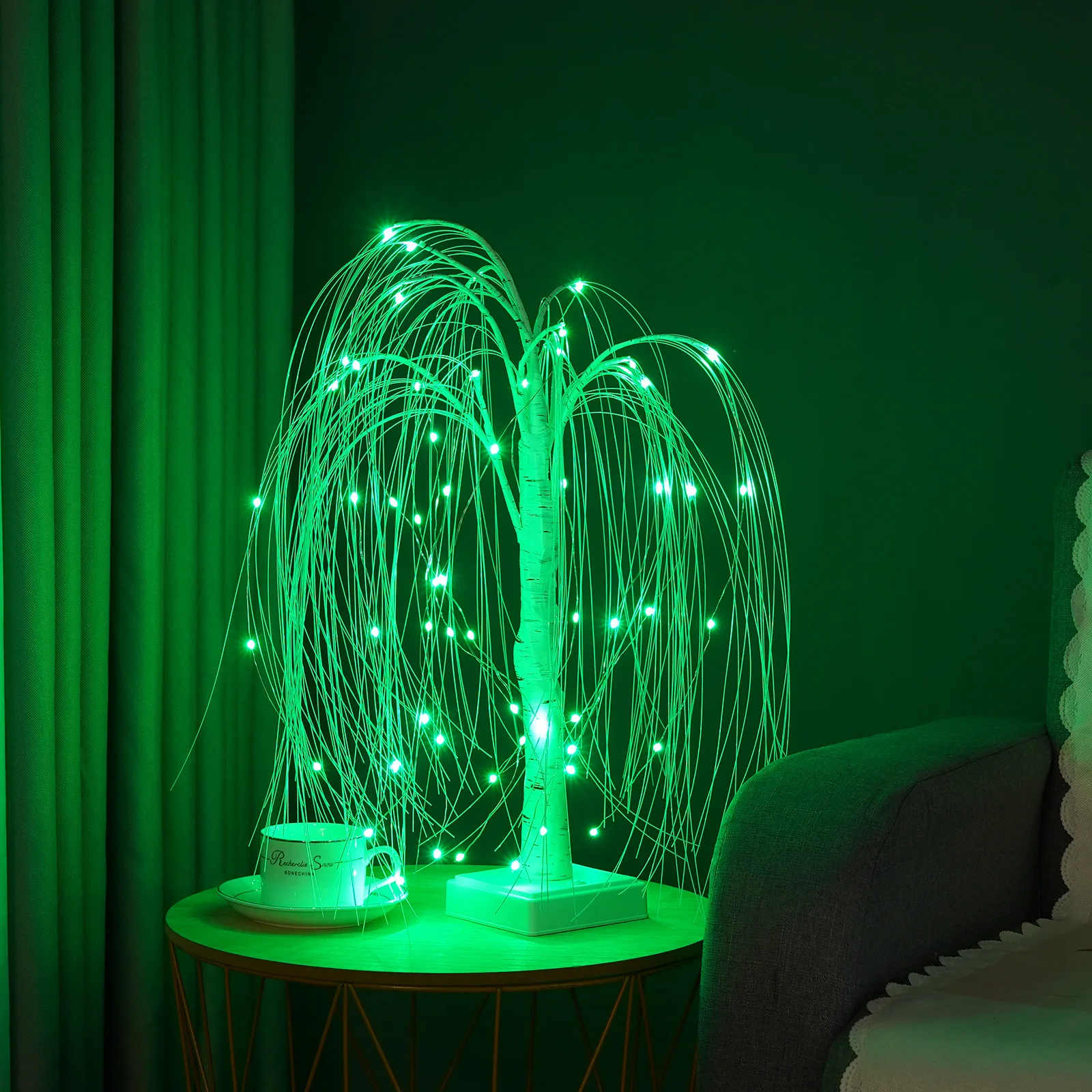 18 Colors Rose Flower Tree Lamp Remote LED Night Light USB/Battery Powered Table Desk Decor Wedding Christmas Gift for Women Mom