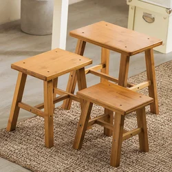 Household Children's Folding Stool, Bamboo Material Footrest, Powerful Load-Bearing Foot Stool, Exquisite Workmanship